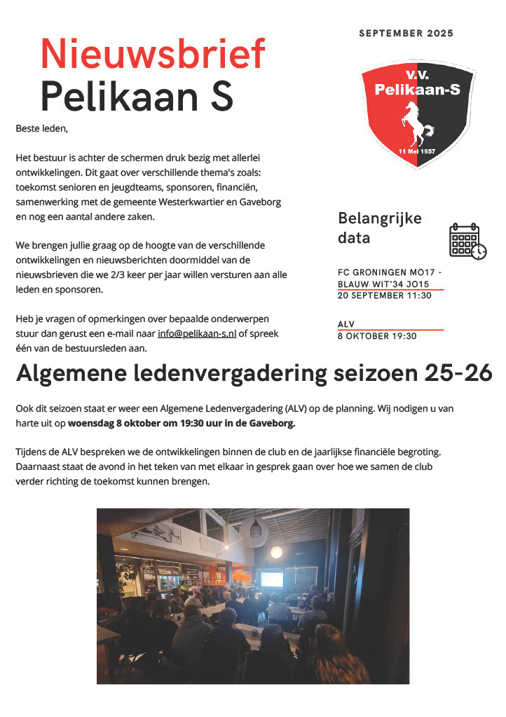 Nieuwsbrief september 2025